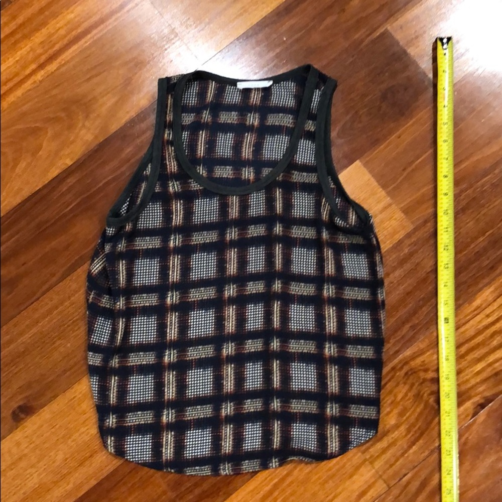 LUSH plaid tank top. size XS.